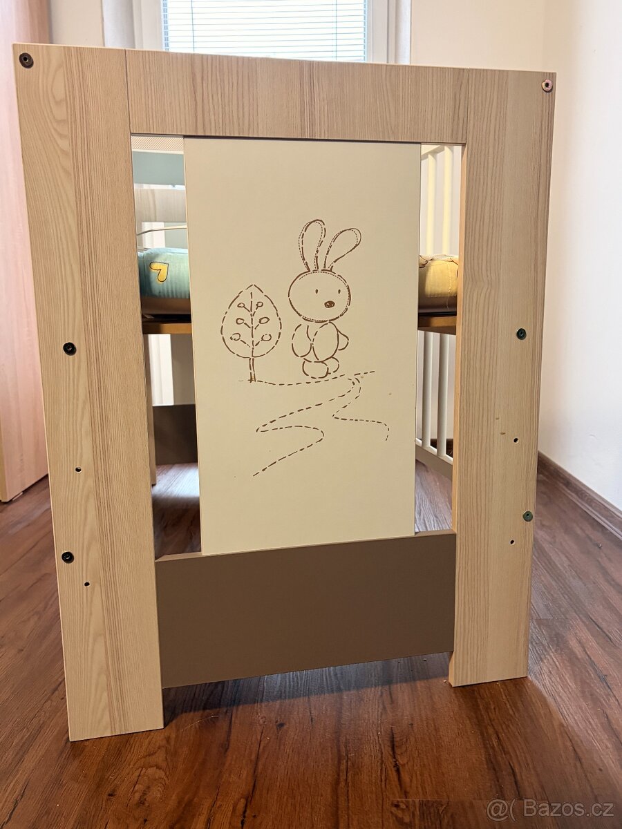 Dětská postýlka, monitor dechu, přebalovací pult, matrace - 4