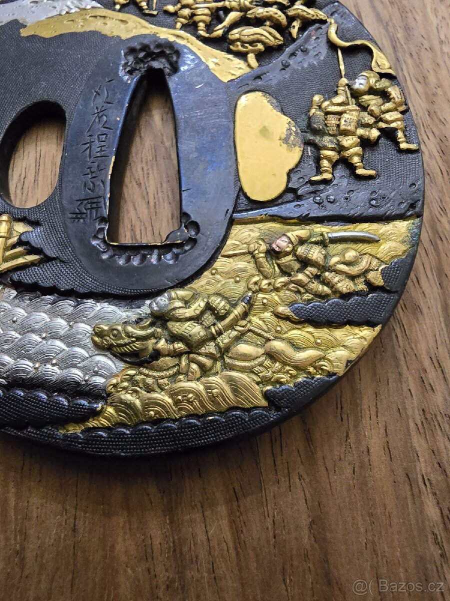 STARÁ JAPONSKÁ TSUBA- SOTEN - MUZEJNÍ KUS - 4