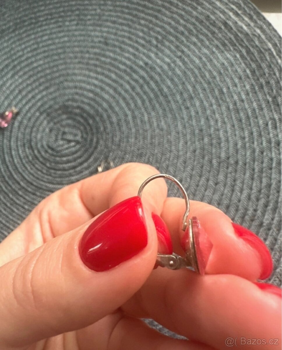 Stříbrný náušnice a přívěsek - 4