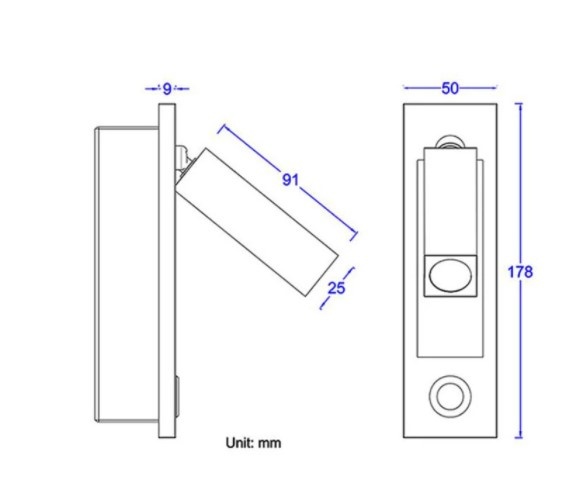 LED nastenna lampa svitidlo, nova - 4