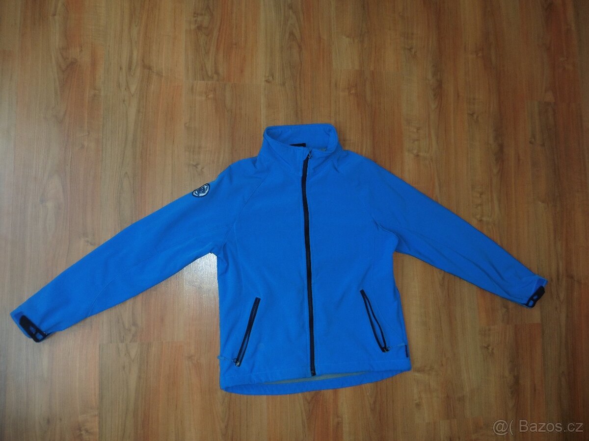 Modrá softshell bunda AlpinePro vel. 152/158 cm - 4