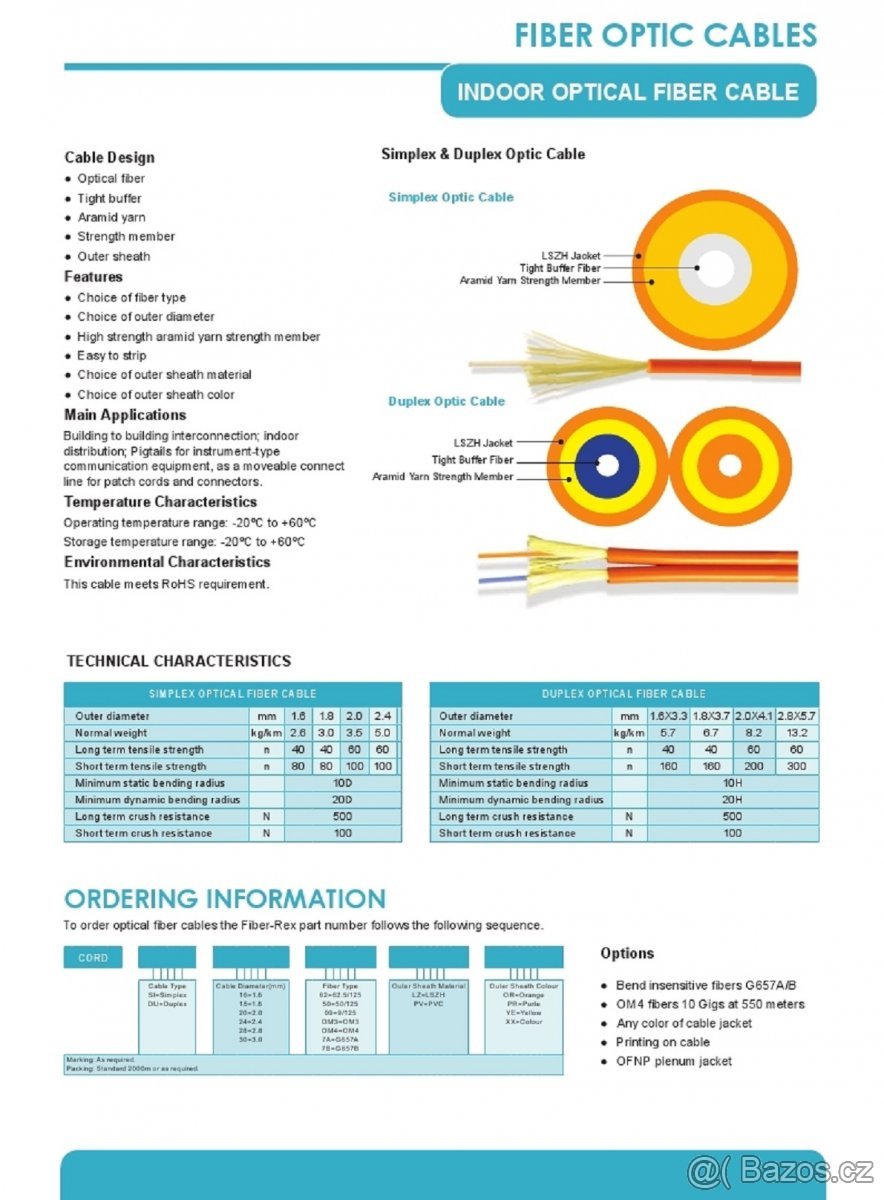 Optický kabel "Single mode" 1000m, r.v.2021 - 4