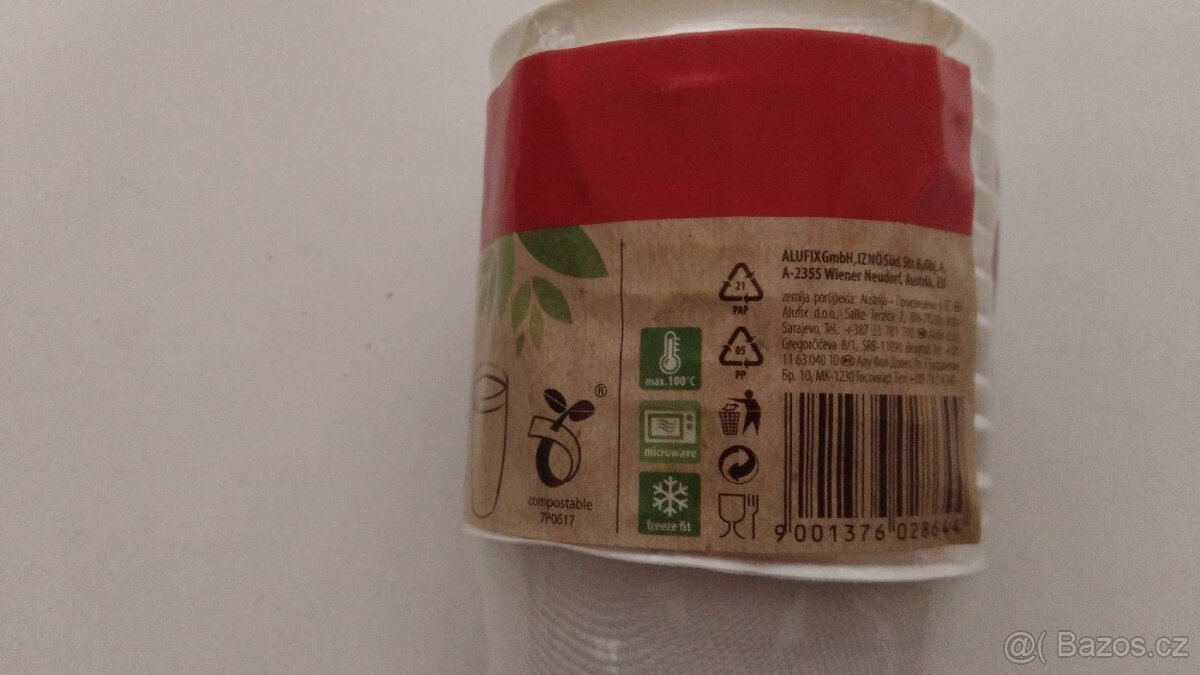 Eko kelímek z cukrové třtiny 260ml kompostovatelný - 4