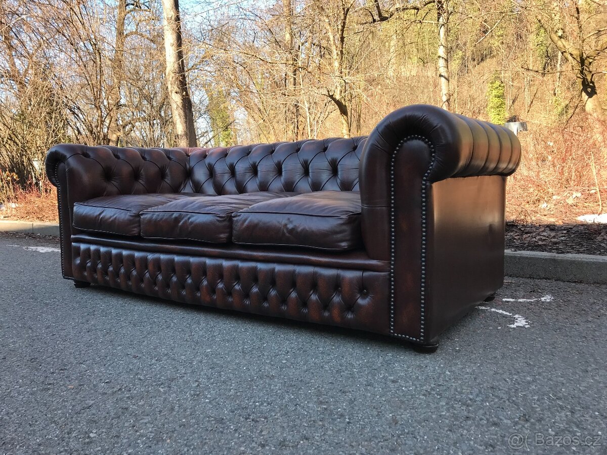 Chesterfield Anglický Originál Bytelná konstrukce - 4