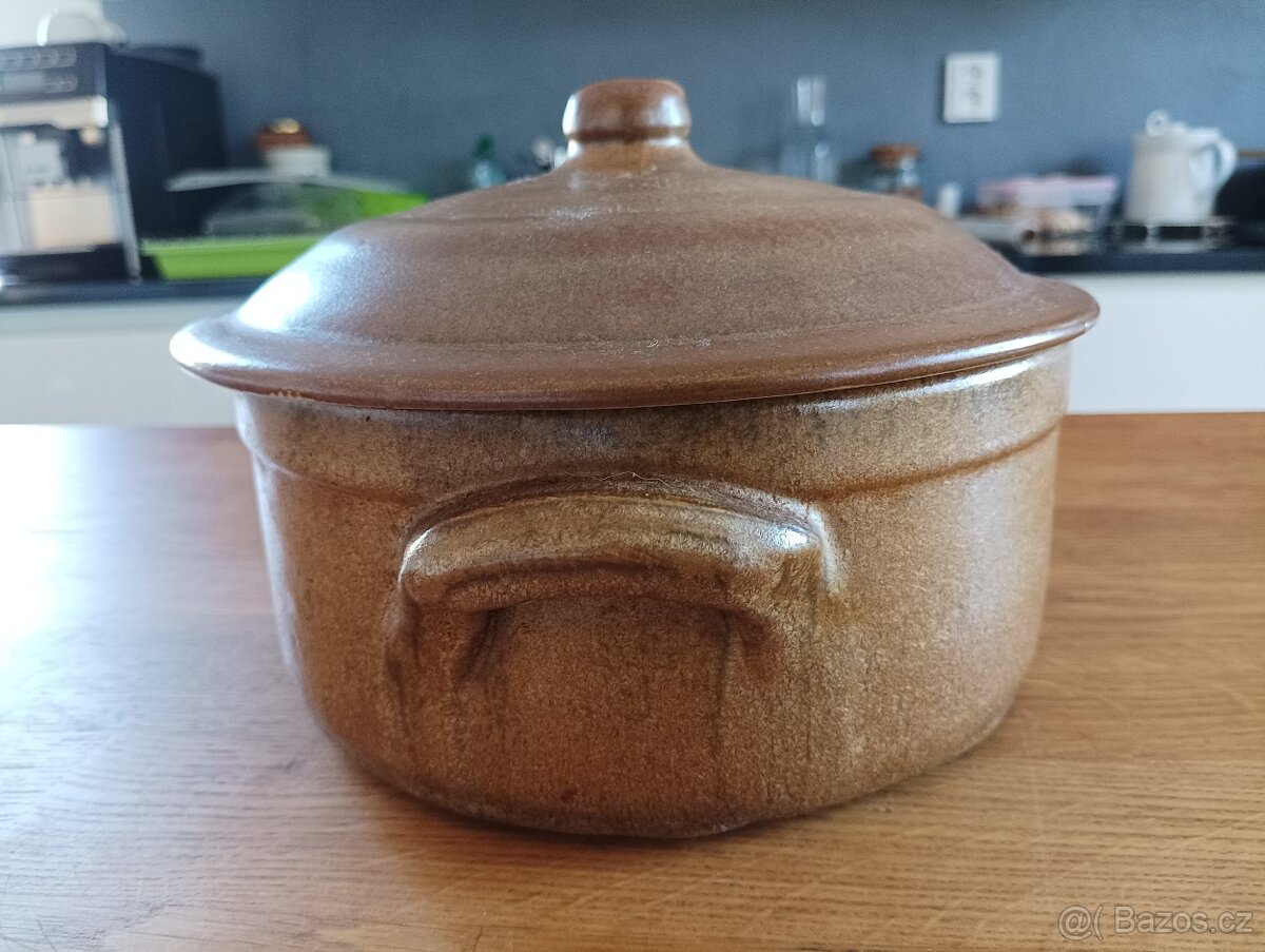 VINTAGE KAMENINOVÝ HRNEC GRÉS & POTIERS DIGOIN Z FRANCIE - 4