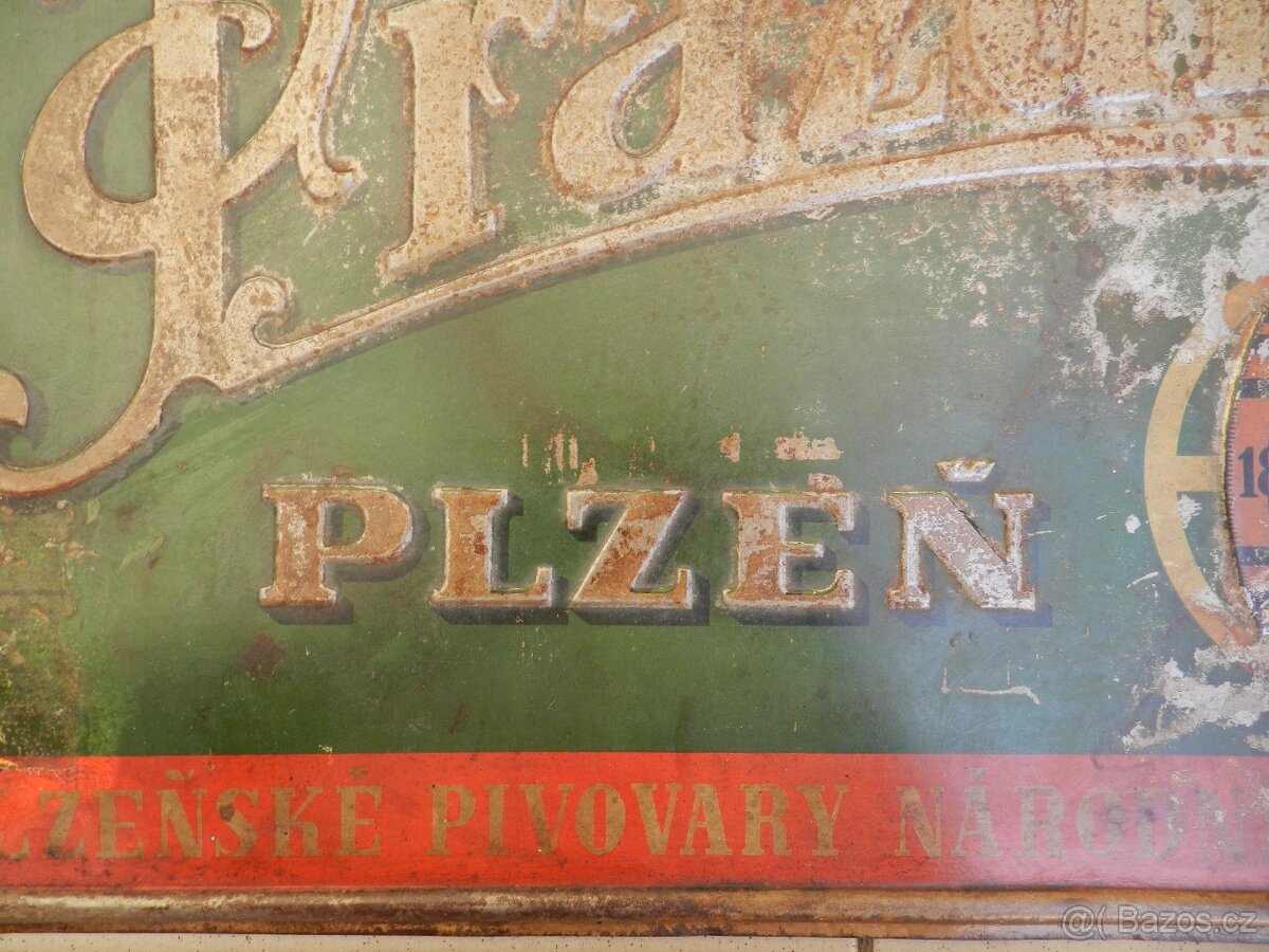 PLECHOVÁ CEDULE PRAZDROJ PLZEŇ 30 léta - ČSR - 4