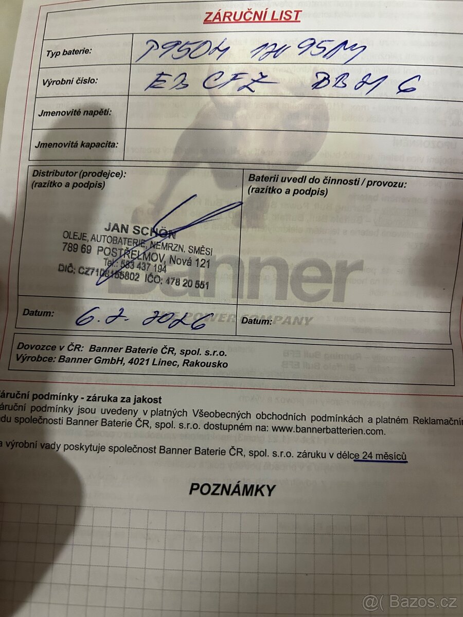 Autobaterie 12v 95Ah BANNER P95 04 - 4