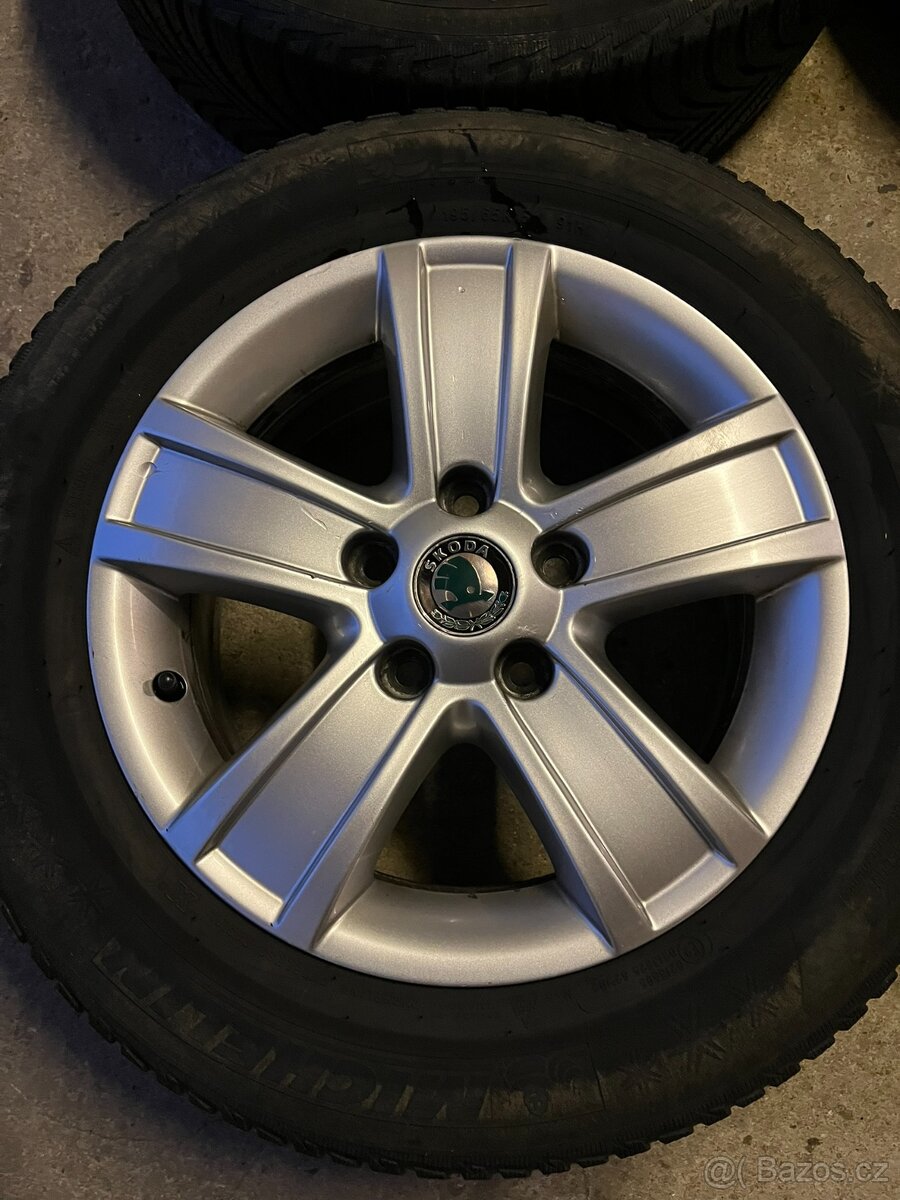 195/65 R15 zimní pneu, alu kola Škoda - 4