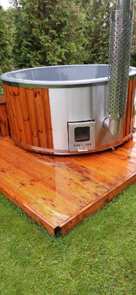Prodám koupací sud ,finskavana. sklolaminatova vložka 180 cm - 4