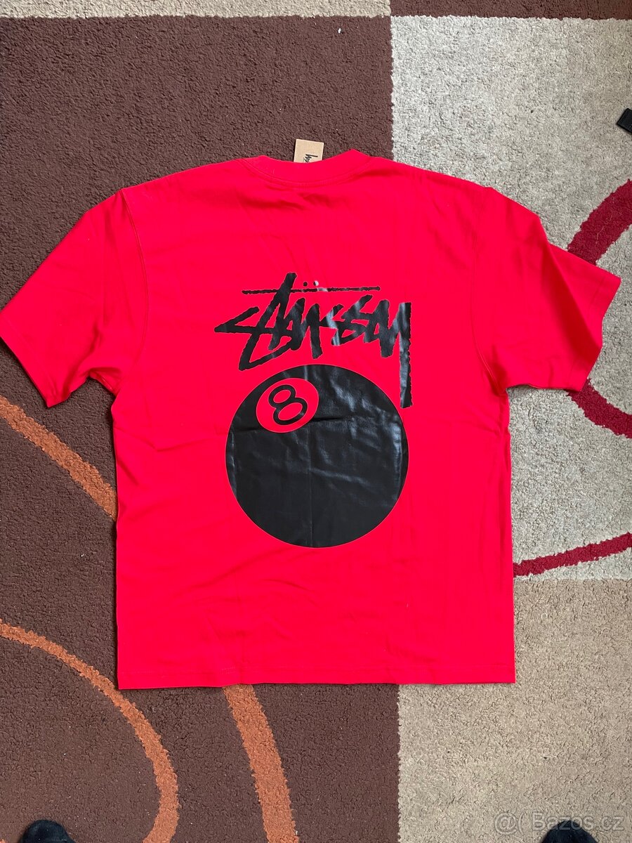 Červené stüssy tričko - 4