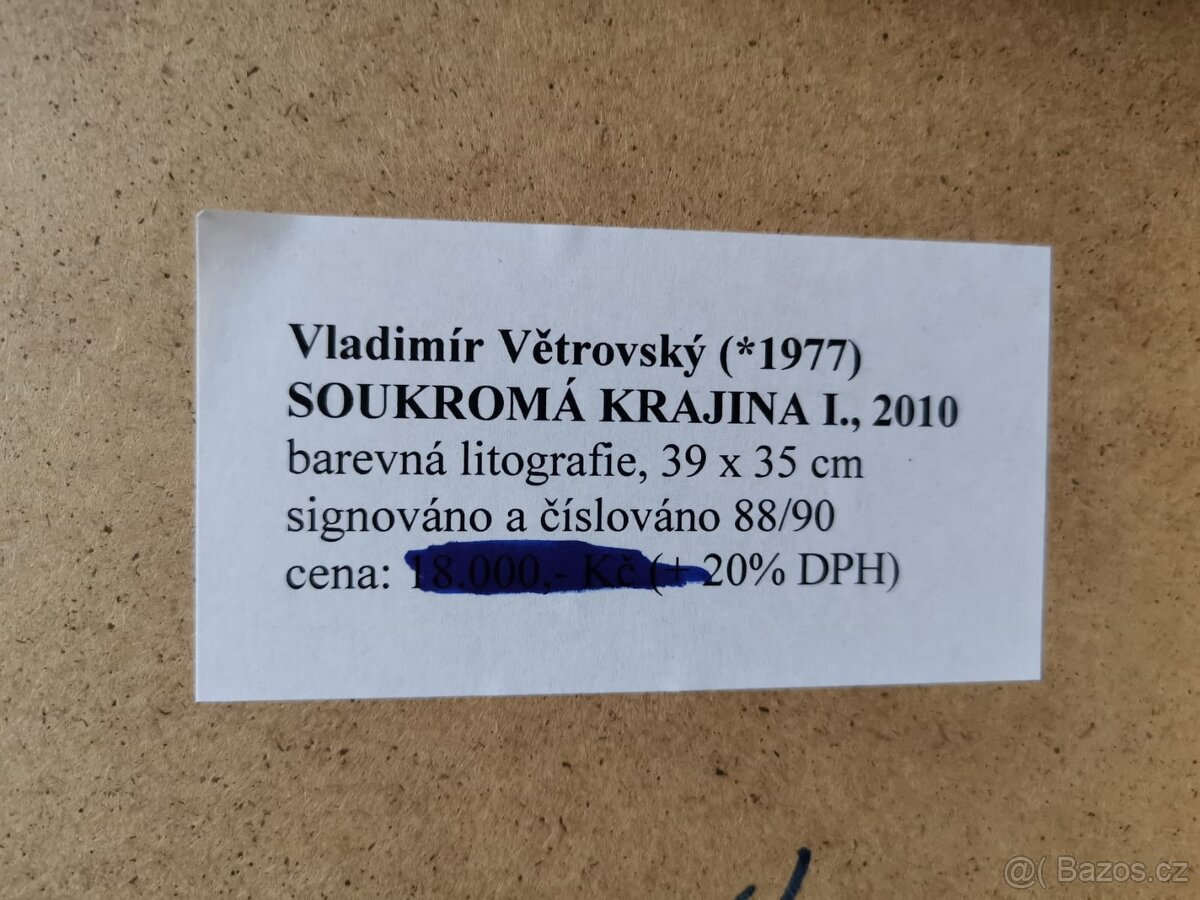 Obraz Vladimír Větrovský litografie - 4