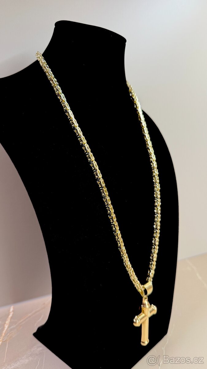 zlatý řetízek kralovsky vzor 14k 585/1000 105,33g - 4