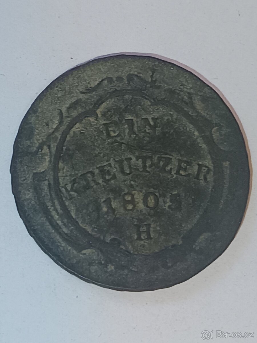 Měděný 1krejcar z r. 1805 - 4