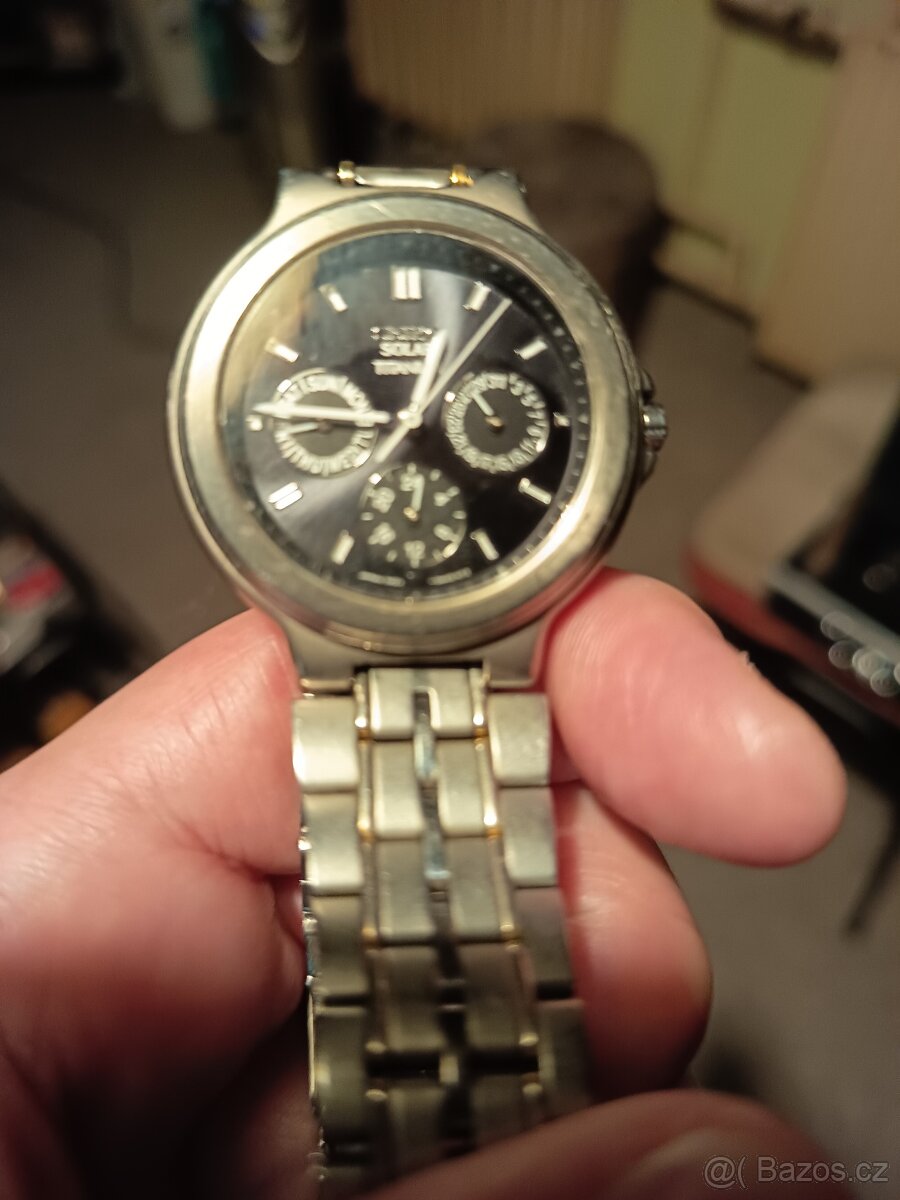 Prodám hodinky Seiko solár titanium - 4