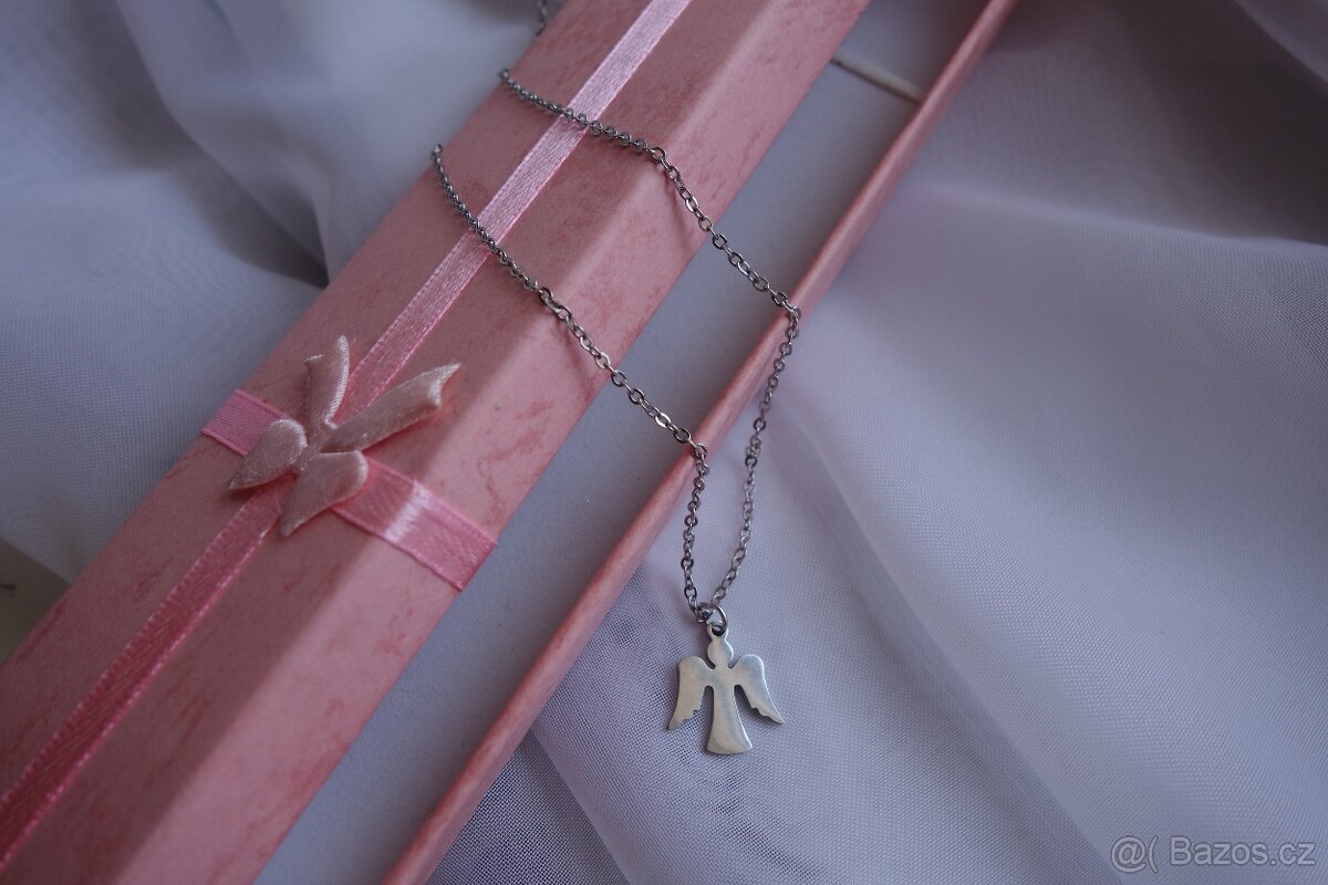 ANDÉL Náhrdelník z chirurgické oceli andílek strážníček dar - 4