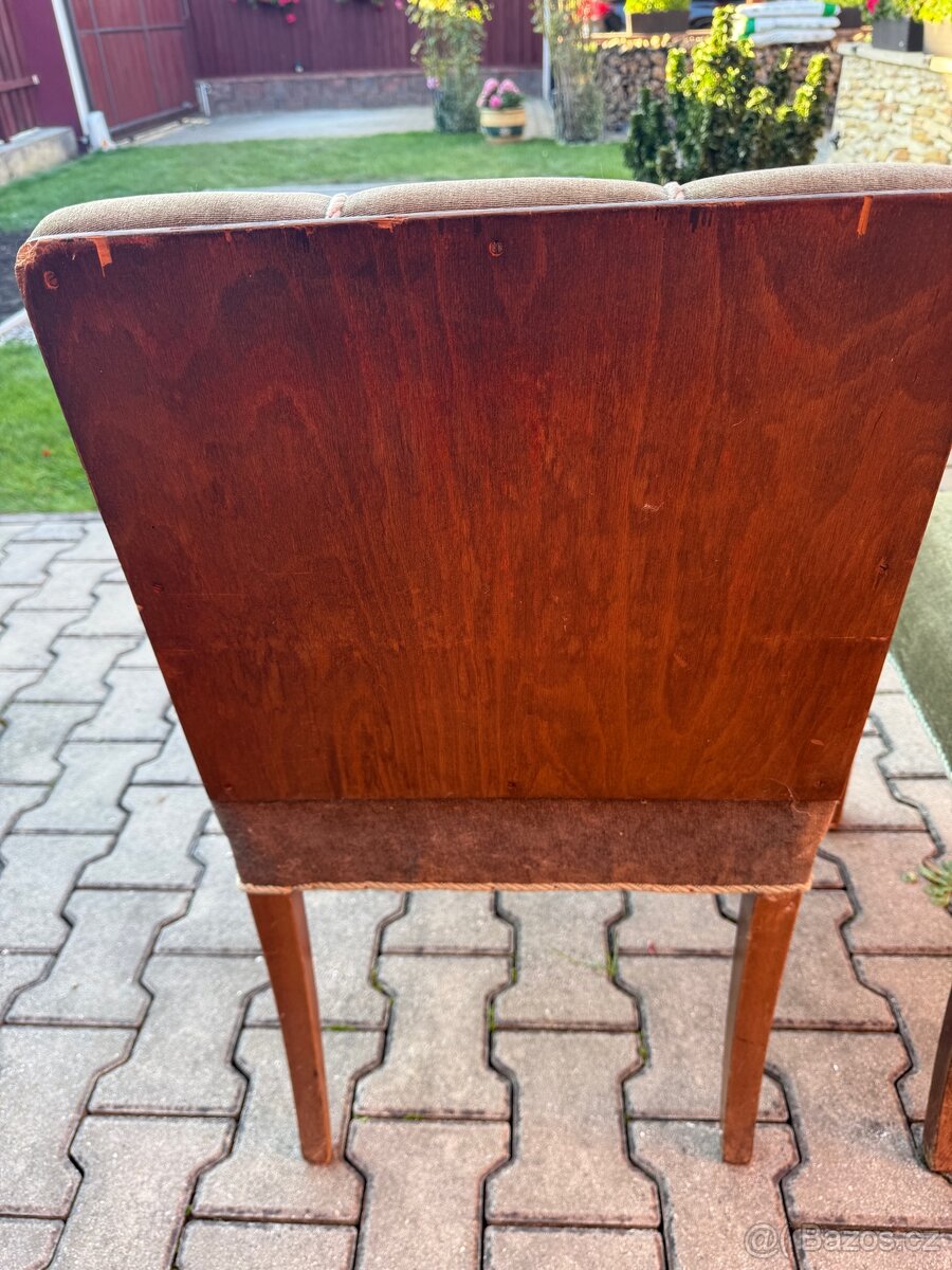 Staré polstrované židle zrenovované - 4