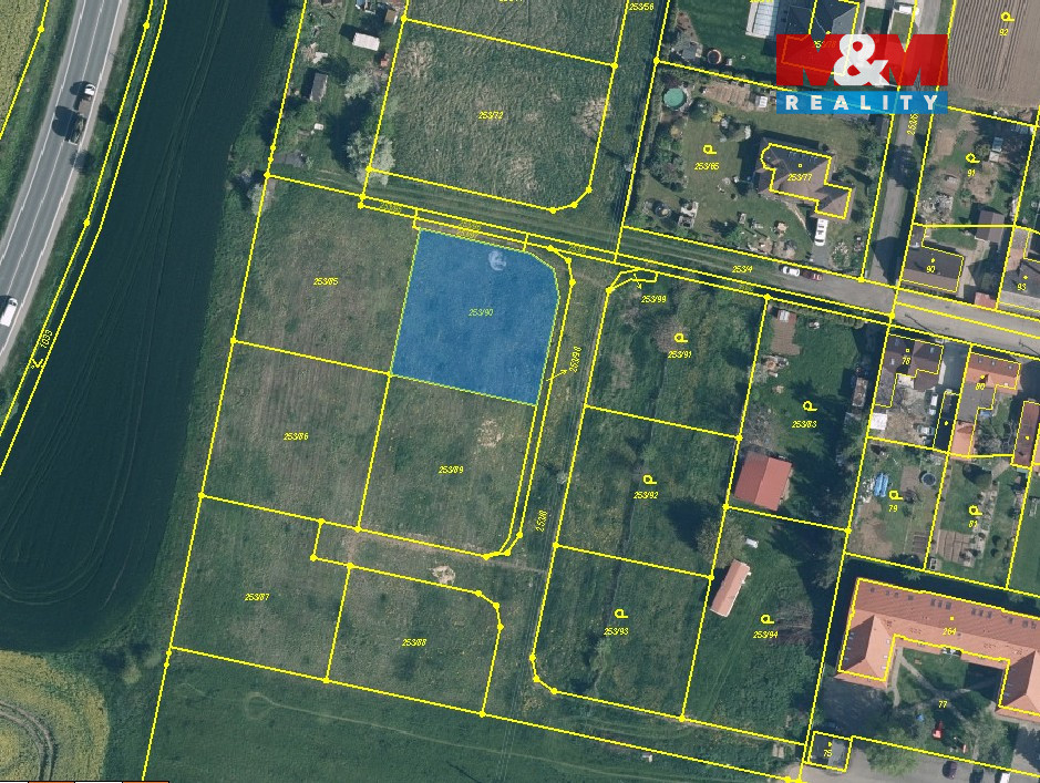 Prodej pozemku k bydlení, 992 m², Hořín - 4