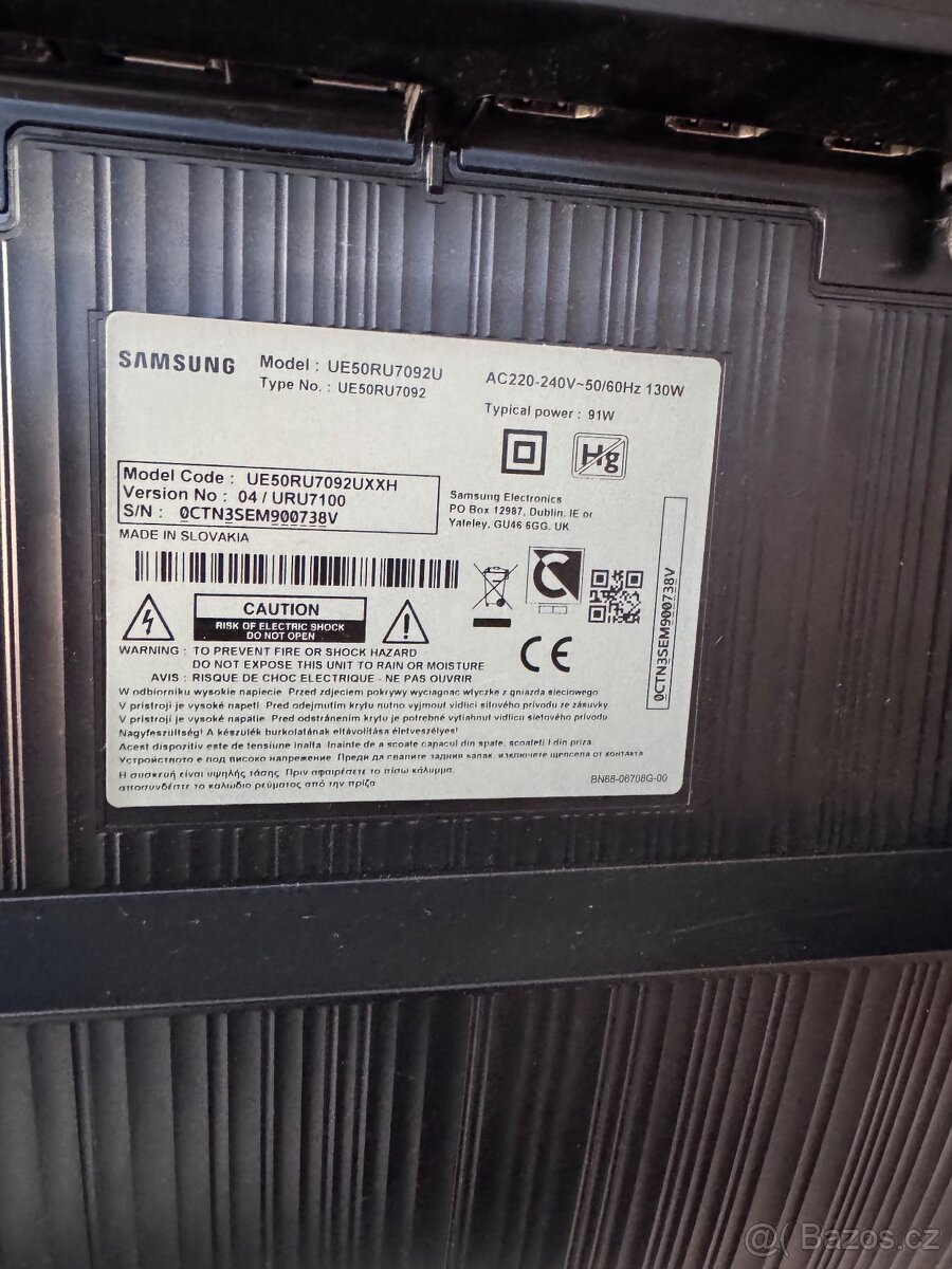 Samsung Smart TV 50” 4K – plně funkční, ovladač - 4