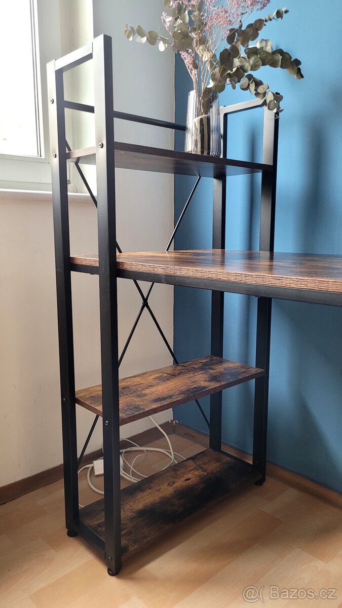 Psací stůl dub/černý - 4