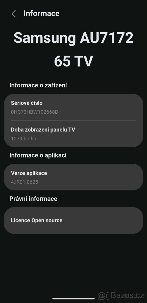 Prodám Samsung Smart TV 165cm - 4