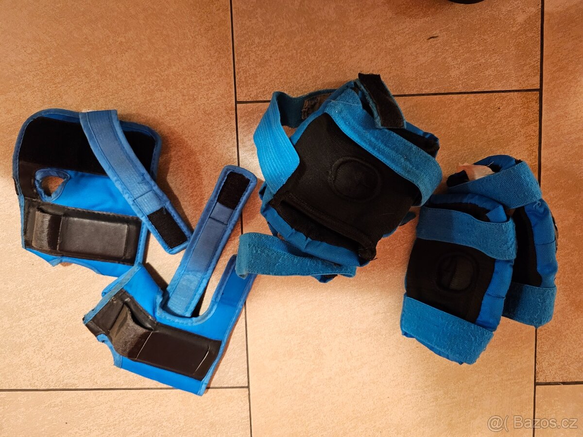 Sada 3 párů dětských chráničů Oxelo Play - modré - 4