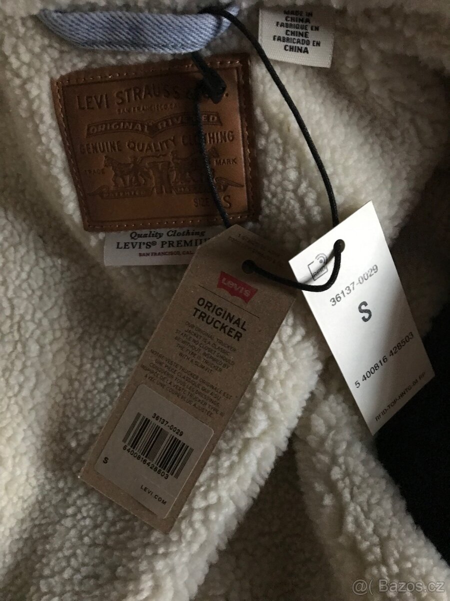 džínová zimní bunda Lewis Trucker vel.S - 4