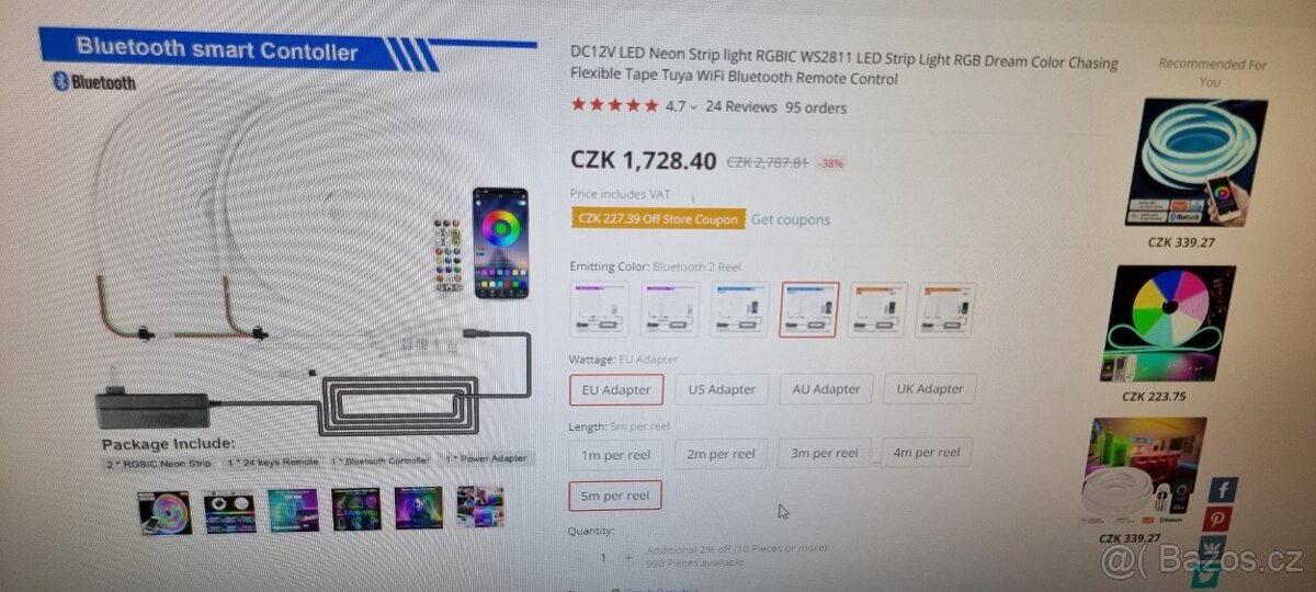 RGB LED 5ks + ovládání Bluetooth - 4