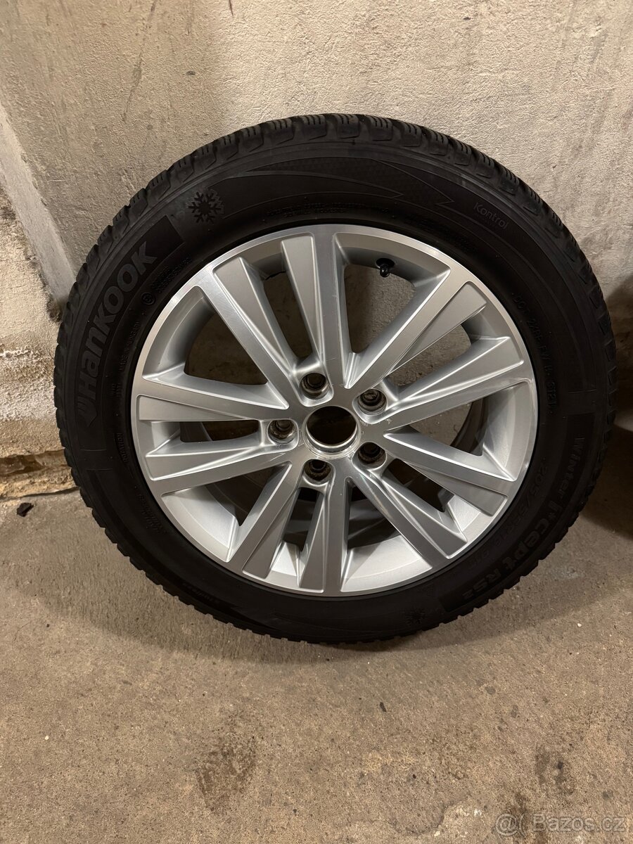 Alu kola VW 5x112 R16 s pneu Hankook zimní - 4