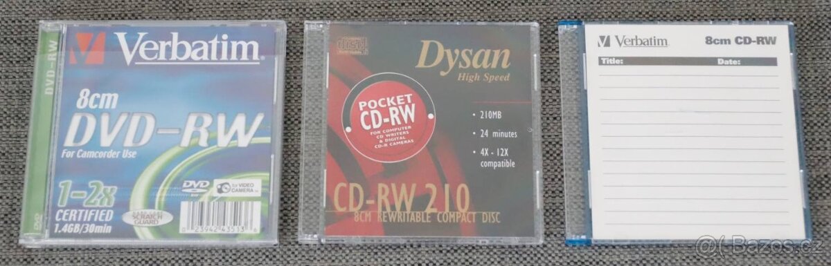 Nová CD-R, DVD±R, CD-RW, DVD±RW, DVD-RAM, obaly - 4