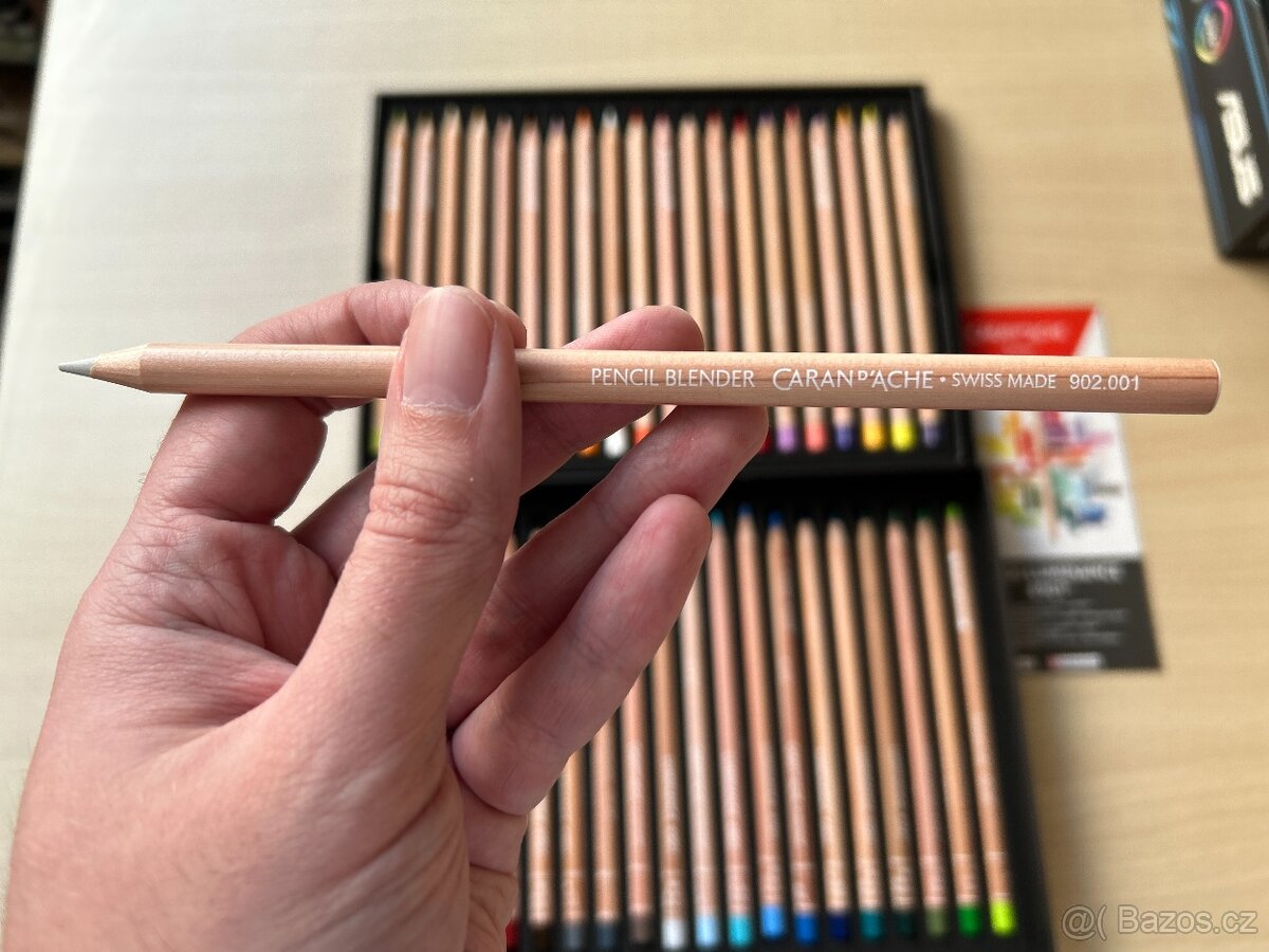 Umělecké pastelky Caran d´Ache Luminance SET 40 + Blender - 4