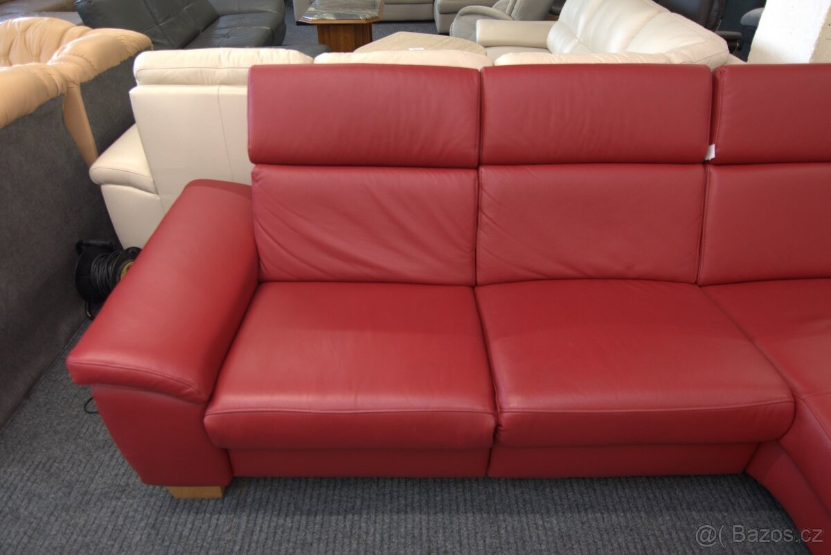Sedací souprava rohová - kůže - 4