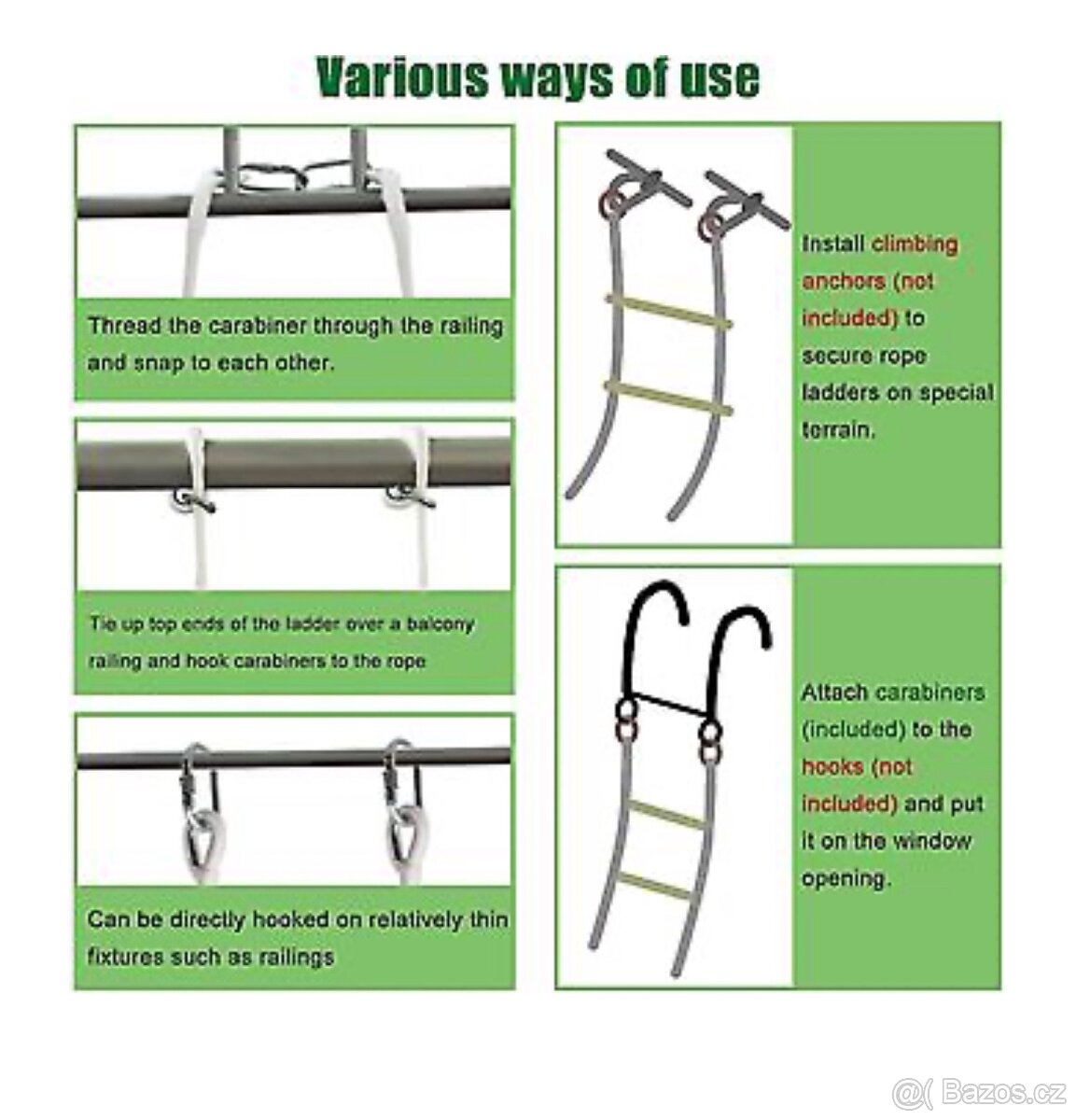 Požární únikový ohnivzdorný bezpečnostní žebřík 680 cm - 4