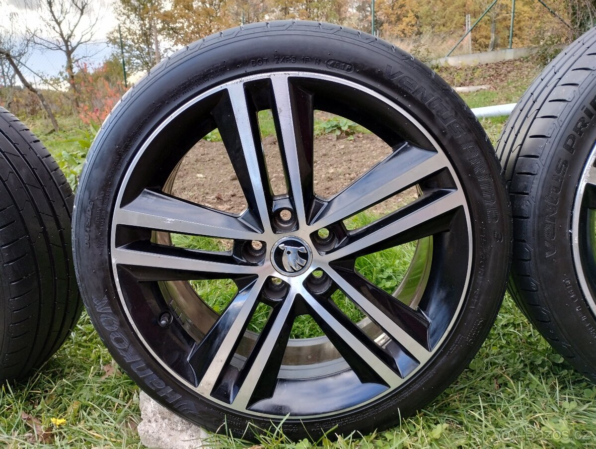 Originál ALU kola Škoda Rapid/Fabia R17 + letní pneu - 4