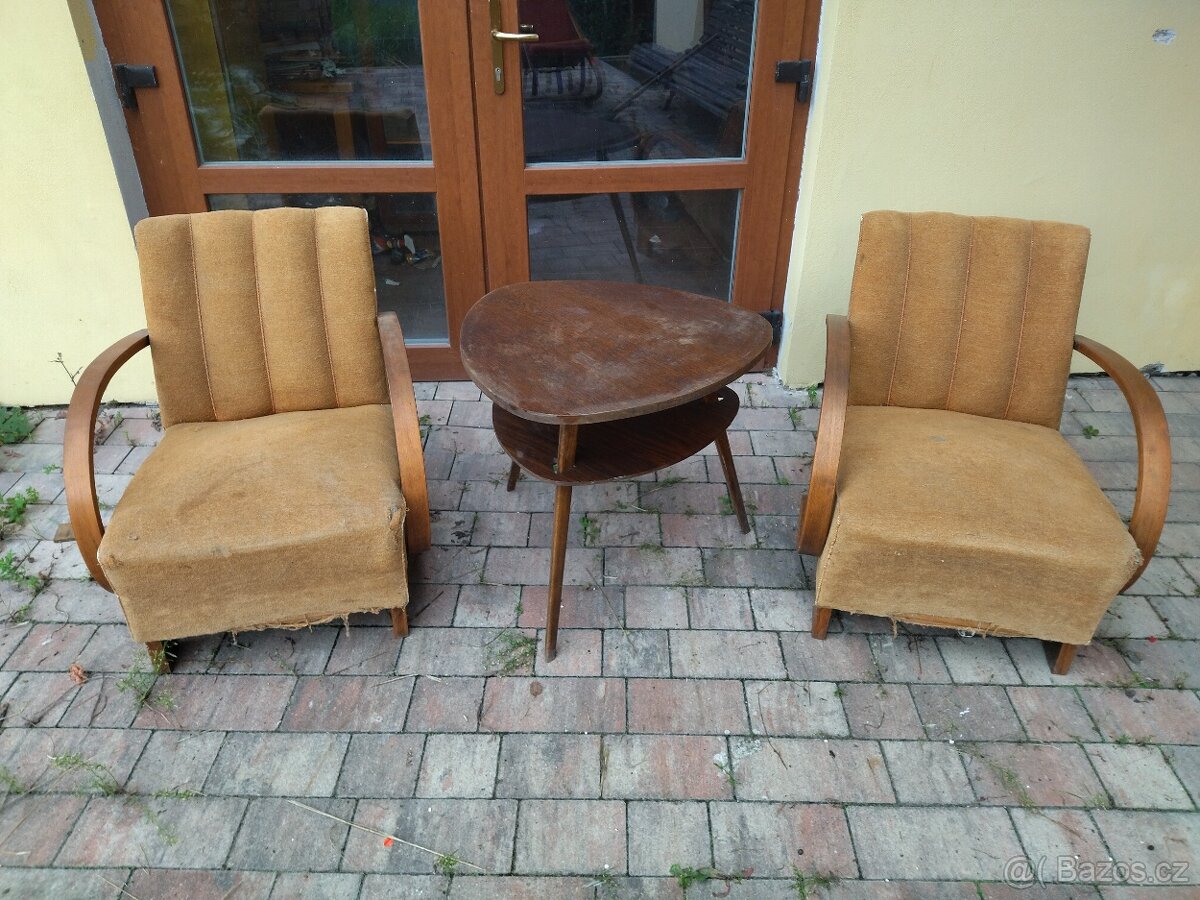2 křesla a stolek " trsátko" - 4