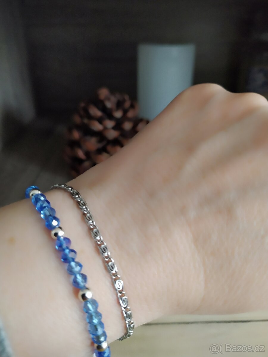 Set náramků modrý ocel - 4
