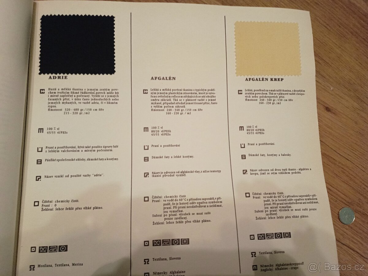 Prodám atlas vlnařskych tkanin - 4