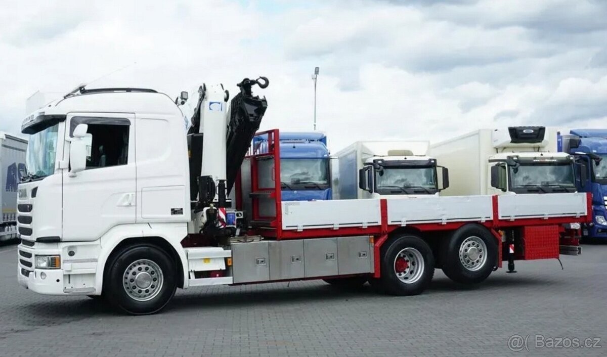 Scania G 490 - 6x2 - Valník + HR-HMF 3220 K7