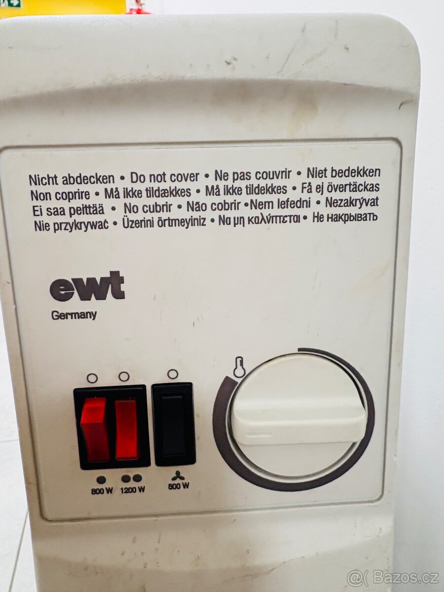 Olejový elektrický přimotop ohřívač EWT OR 901 2000 W - 4