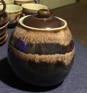 Keramická hnědá kávová sada - 4