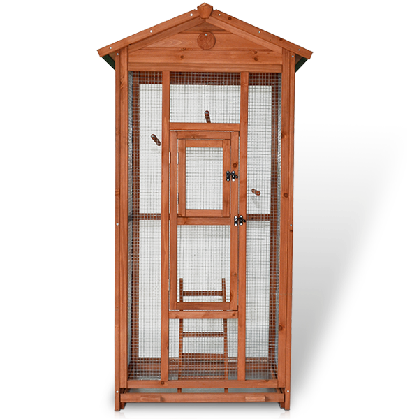Výroba voliéra, klec, dům pro ptáky nebo papoušky, dřevěná. - 4