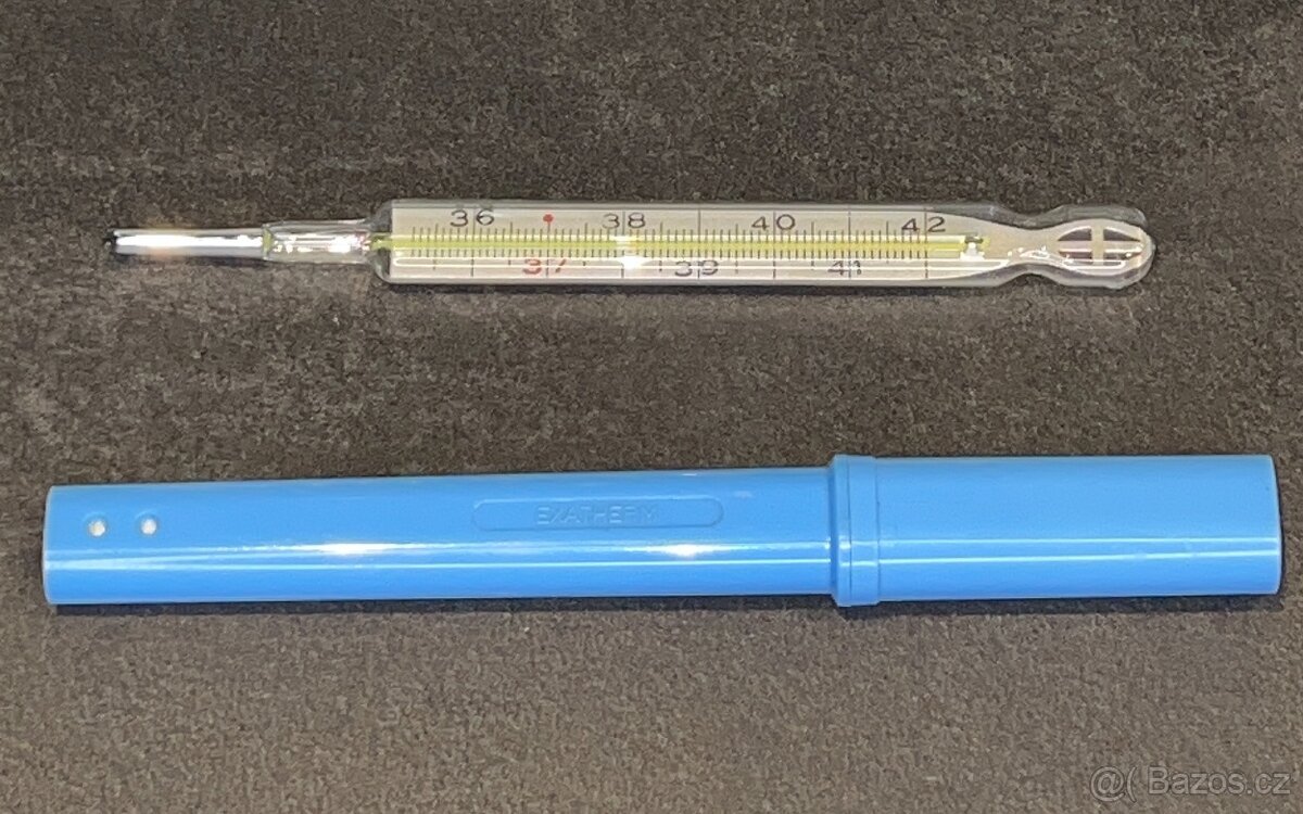 Přesný Lékařský Teploměr - RTUT'OVÝ. Funkční. - 4