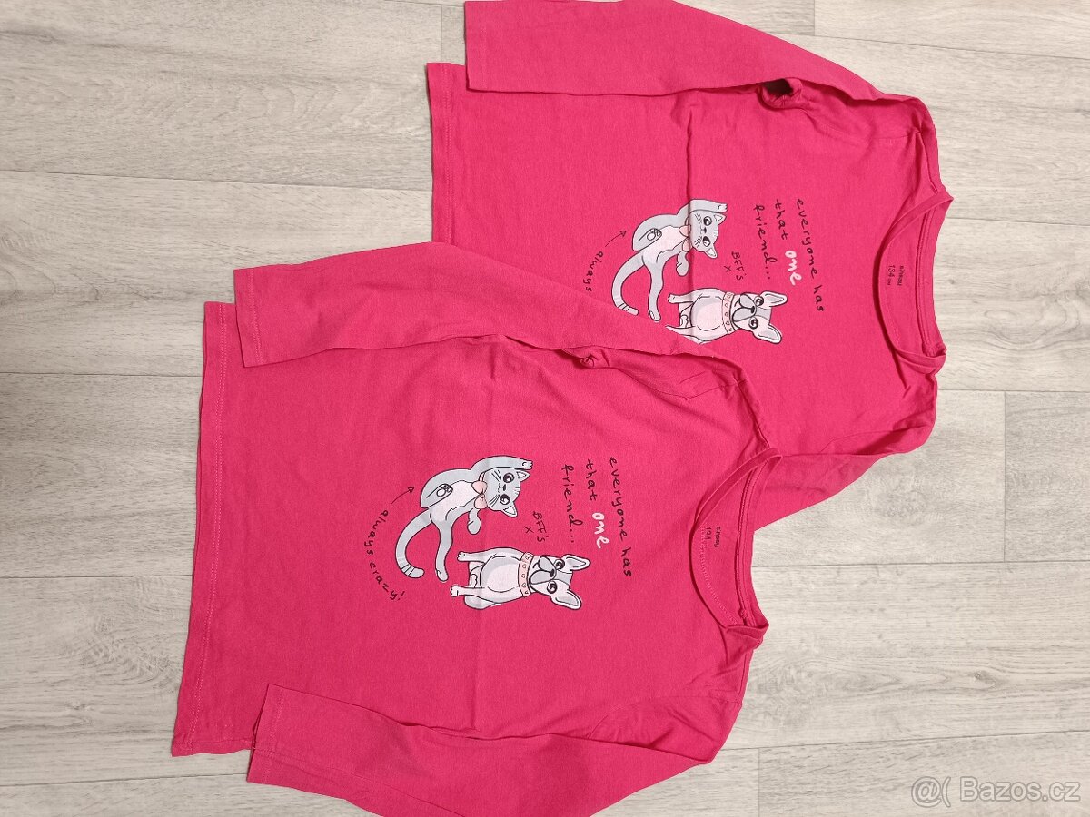 Různá trika s dlouhým rukávem vel. 134 - 4