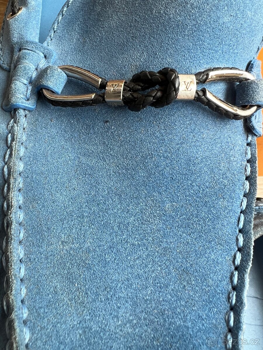Louis Vuitton pánské modré mokasiny, originál - 4
