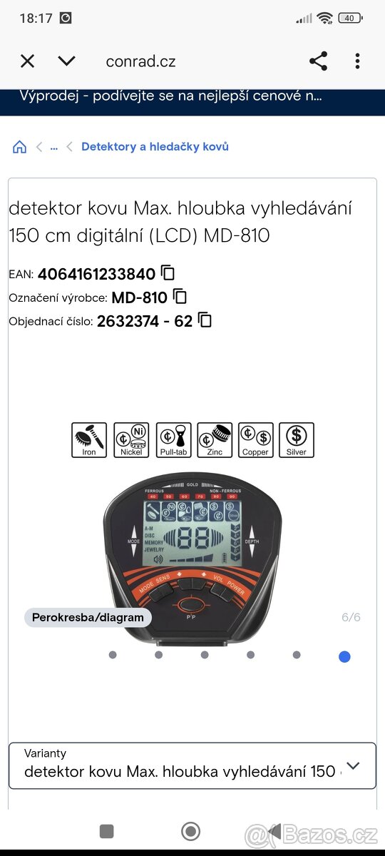Detektor kovů - Max. hloubka vyhledávání 150 cm - digitální - 4