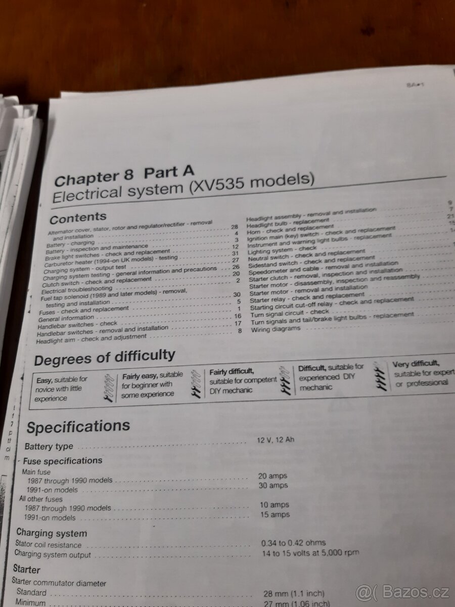 Yamaha XV Virago dílenská příručka - 4