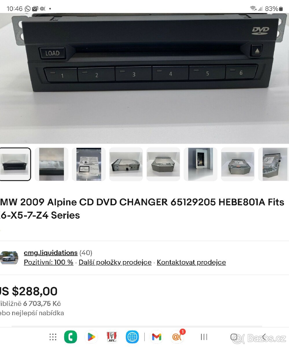 BMW DVD-CHANGER 6DISC VYROBCE ALPINE - 4