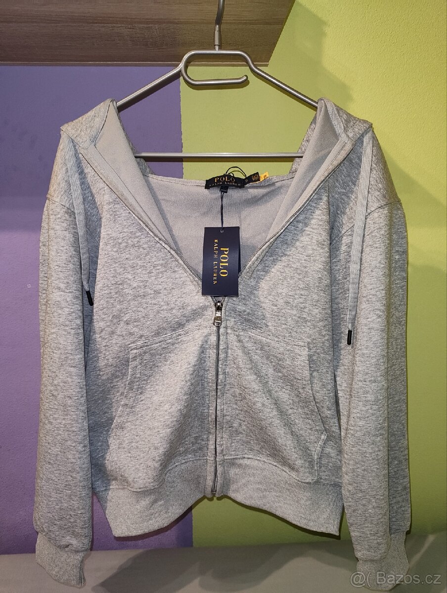Nová pánská mikina Polo Ralph Lauren - šedá, velikost S - 4