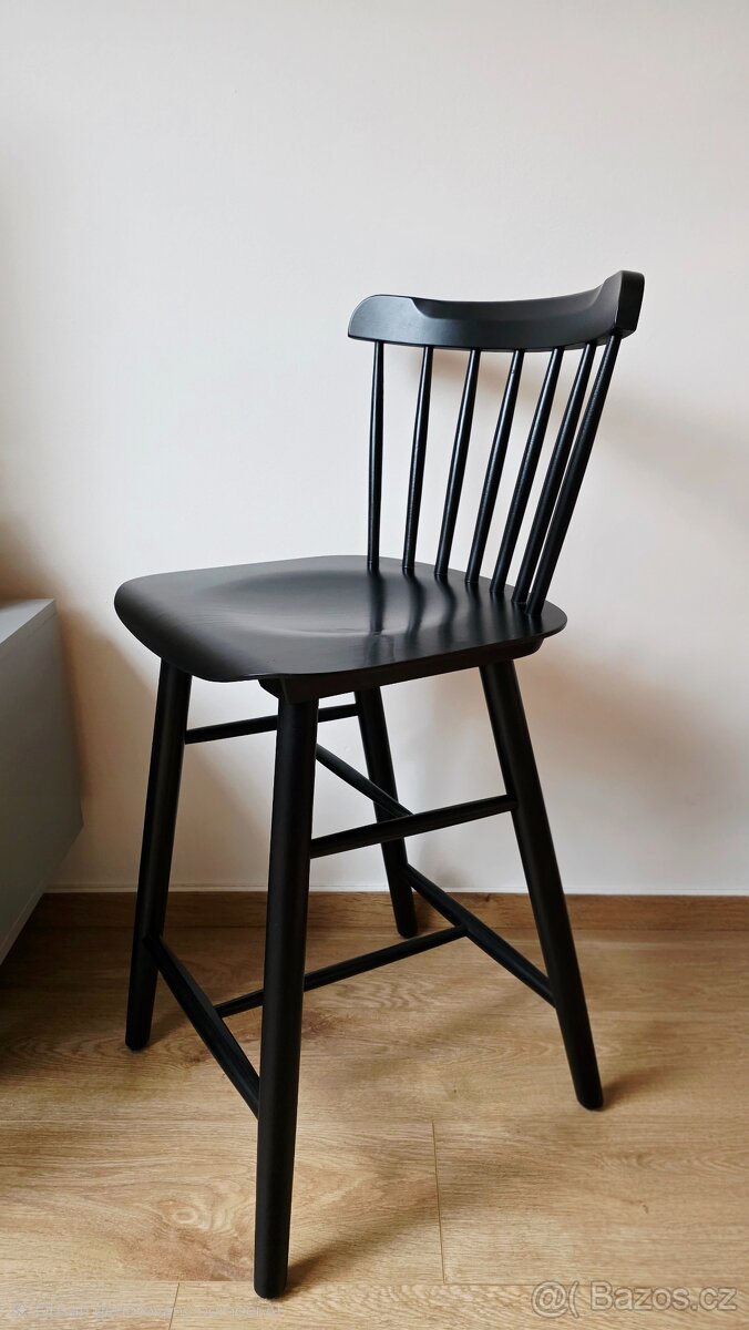 2× barová židle TON Ironica – Black Grain (černá) - 4