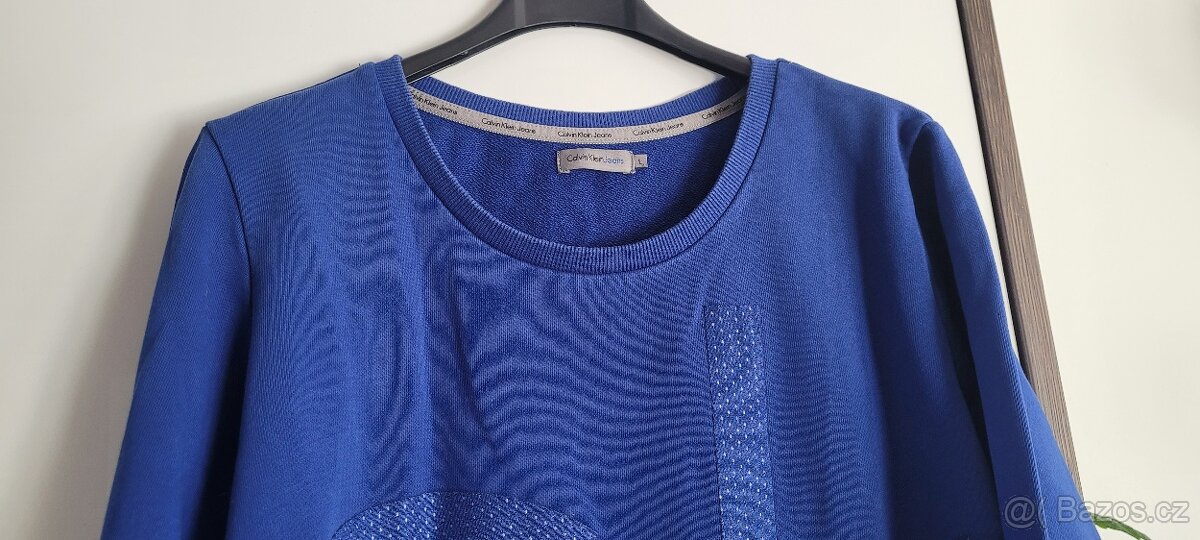 Dámská nebesky modrá mikina Calvin Klein vel. L - 4