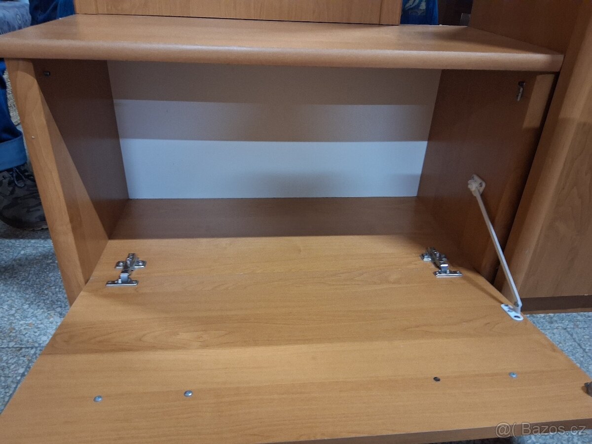 Stěna do předsíně lamino tmavá třešeň - 4